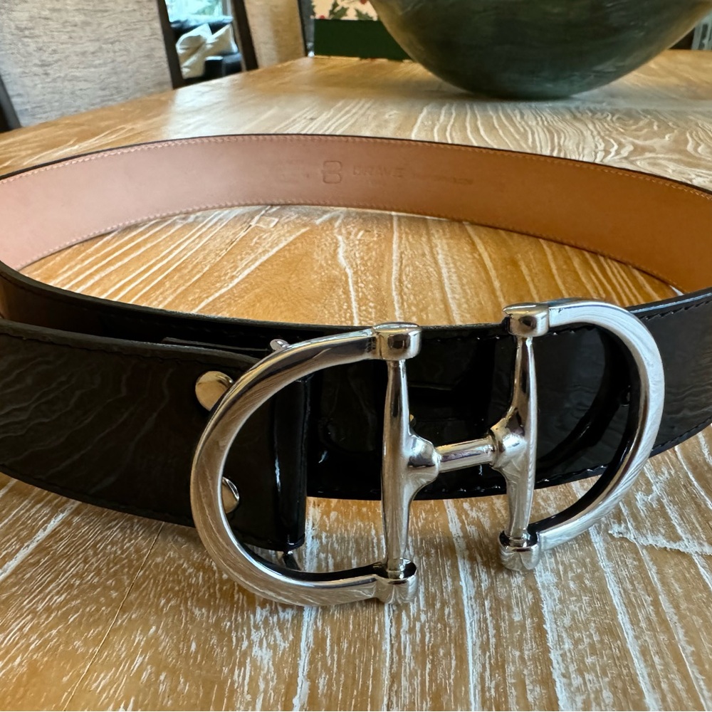 Brave leather Belt with Silver Buckle